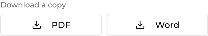 Download a copy control in the editor Actions card with the PDF and Word buttons